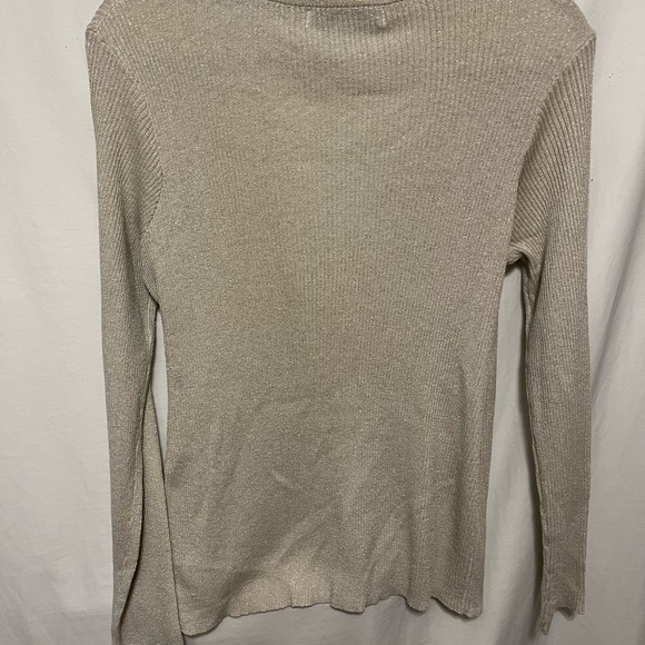 Sparkling Beige Sweater cross over and cloth necklaces - Picture 4 of 5